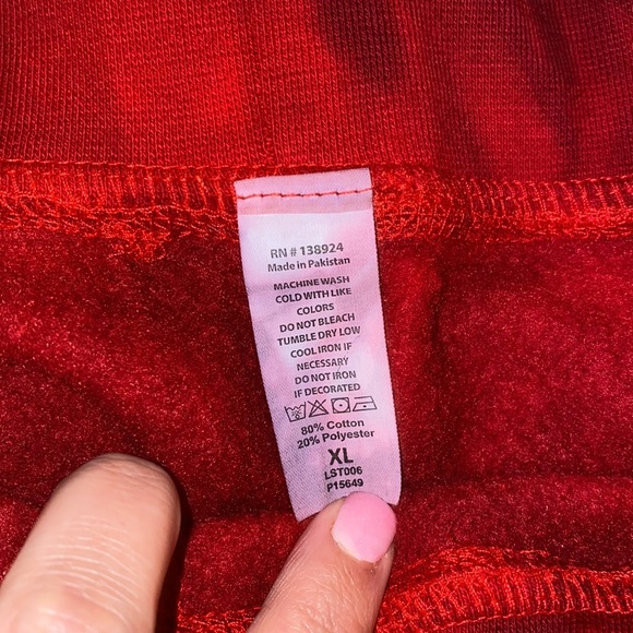 Red tie dye joggers - Picture 3 of 5